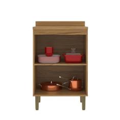 Imagem de Balcão para Cozinha 60cm 2 Portas Ipê/Cristalo - Decibal