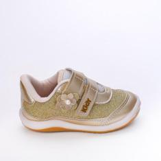 Imagem de Tênis Infantil Casual Feminino Kidy Glitter Dourado