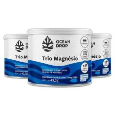 Imagem de Kit 3 Trio Magnesio Quelato Dimalato 720mg 60caps Ocean Drop