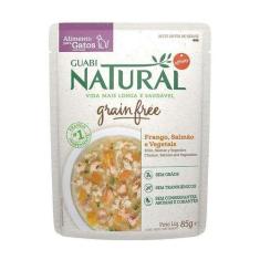 Imagem de Ração Úmida para Gatos Adultos Guabi Natural Grain Free Frango Salmão 