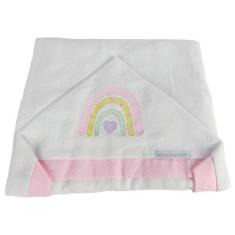 Imagem de Toalha de Banho Plush Capuz Arco Iris - Minha Casa Baby