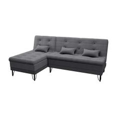 Imagem de sofá-cama casal 3 lugares com chaise nice suede cinza