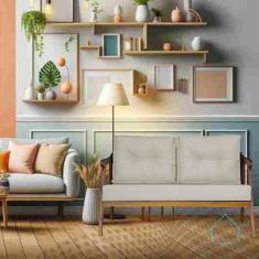 Imagem de Namoradeira Base Reforçada Luxo Sintético Vitoria Marrom