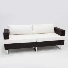 Imagem de Sofá 3 Lugares Em Fibra Sintética Para Jardim Varanda Sala - Nossa Kas