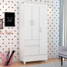 Imagem de Guarda-Roupa 3 Portas Branco/Rosa/Branco - Demóbile
