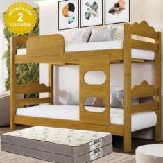 Imagem de Beliche Robusta Moderna Vira Duas Camas Com 2 Colchões D33 - PoloShop,