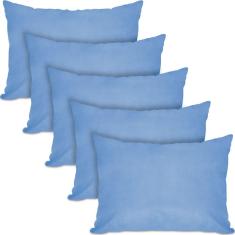 Imagem de Kit 5 Travesseiro Fibra Siliconada Tecnologia Bloqueador Bacteriano 50x70cm - BF Colchões