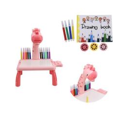 Imagem de Lousa Mágica Mesinha Com Projetor Girafinha - Dute Toys, Rosa