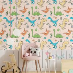 Imagem de Papel De Parede Adesivo Infantil Dino N014082 Rolo 0,58X3M