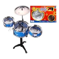 Imagem de Bateria Musical Infantil 3 Tambor 1 Prato Jazz - Toys