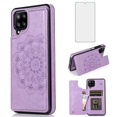 Imagem de Asuwish Capa de telefone para Samsung Galaxy A42 5G com protetor de tela de vidro temperado e carteira de couro flip suporte para cartão de crédito celular Glaxay A 42 G5 Gaxaly 42A S42 4G 2021
