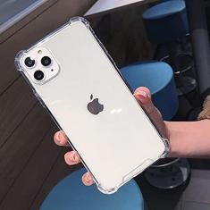 Imagem de Capa transparente à prova de choque para iPhone 13 12 Mini 11 Pro Max XS XR 6S 7 8 Plus Capa de telefone transparente anti-detonação TPU macio tampa traseira, Ttransparente, para iPhone 12 Pro