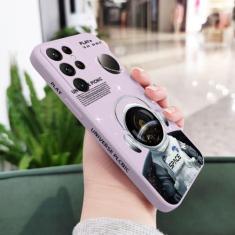 Imagem de Capa de telefone astronauta para samsung galaxy s23 s22 s21 s20 ultra plus fe s10 s9 s10e nota 20 ultra 10 9 plus, roxo claro, para s10e