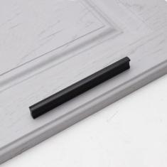 Imagem de Armário de cozinha alças de armazenamento armário guarda-roupa cômodas cromo preto prata maçaneta da porta gaveta puxa botões ferragem, 201,128mm preto