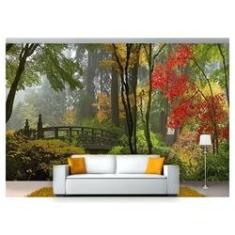 Imagem de Papel De Parede Jardim Japonês Árvore 3D Jjp33