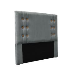 Imagem de Cabeceira Cama Box Casal 140 Cm Gênova Veludo Cinza S04 - D`rossi