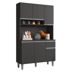 Imagem de Armário Para Cozinha Kit Márcia Cinza Fosco - Ajl - Ajl Móveis