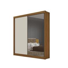 Imagem de Guarda-Roupa São Paulo 2 Portas De Correr Com 1 Espelho 1,86M Freijo C