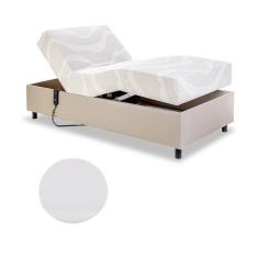 Imagem de Cama Solteiro Centauro Couríssimo Branco 97x205x64 Sem Fio - Pilati