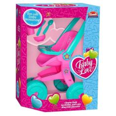 Imagem de Carrinho De Boneca De Brinquedo Baby Love Mais Kit Papinha