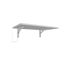 Imagem de Mesa Dobrável De Parede Para Escritório 80 X 40 X 1,5 Cm