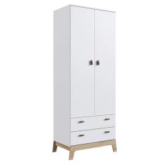 Imagem de Guarda Roupa Infantil 73Cm 2 Portas 2 Gavetas Favo De Mel 005 Branco - Completa Móveis