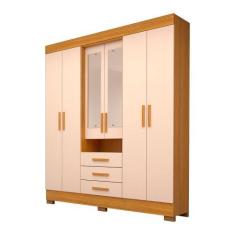 Imagem de Guarda Roupa Casal 100% Mdf Com Espelho 6 Portas 3 Gavetas Débora Acp