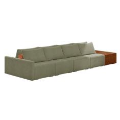 Imagem de Sofá Ilha 4 Lugares Living 512cm Modulado Lary Bouclê K01 Cor Verde