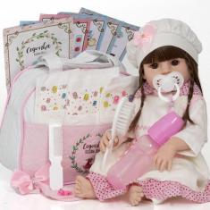 Imagem de Boneca Reborn Princesa Bonita Menina Bolsa Maternidade Itens - Cegonha