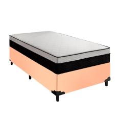 Imagem de Cama Box Bege Arezzo Black White Solteiro Portobel