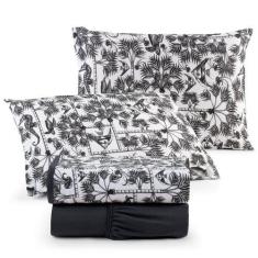 Imagem de Jogo De Lençol Casal Malha 100% Algodão 04 Peças - Malucasim