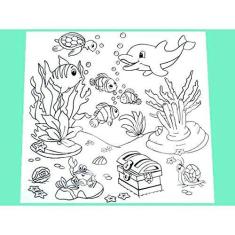 Imagem de Tapete P/ Colorir - Fundo Do Mar - Kits For Kids