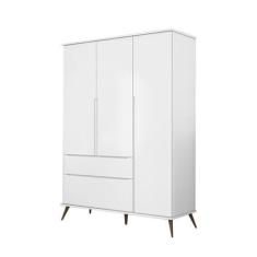 Imagem de Guarda Roupa Retro Melinda 3 Portas Branco - Fbaby - Phoenix Baby