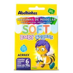 Imagem de Massinha De Modelar Acrilex Soft Baby Colors 90G