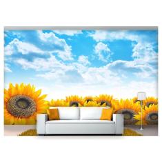 Imagem de Papel De Parede Jardim Céu Girassóis 3D Jjp31