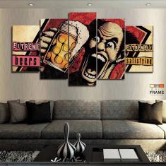 Imagem de Quadros Decorativos Cerveja Lounge Bar 63x130mtem Tecido