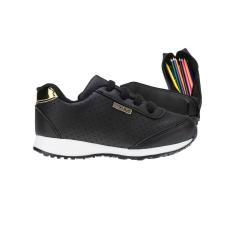 Imagem de Tênis Feminino Infantil de Menina Escolar e Casual Tam 20 ao 34 - Tênis Baby Helen™ e Estojo Escolar-Feminino