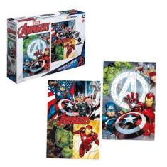 Imagem de Brinquedo Infantil Quebra Cabeça 2 Cenas Avengers Vingadores 200 Peças