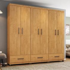 Imagem de Guarda Roupa Modulado 6 Portas França Carvalho - Bymadero Mobilia