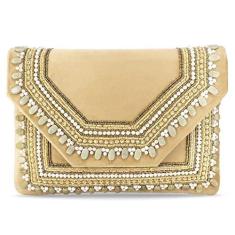 Imagem de Aheli Bolsa feminina clutch para noiva casual alça destacável bolsa tiracolo para noite presente para mulheres, castanho 2