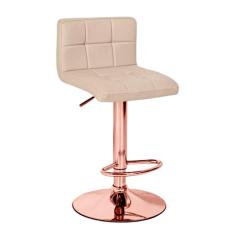 Imagem de Banqueta Giratória Gomos - Nude Alta - Rose Gold