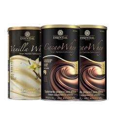 Imagem de Cacao Whey 2Un + Vanilla Whey Essential 1Un