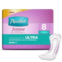 Imagem de Absorvente para Incontinência Urinária Leve a Moderada Plenitud Femme Ultra com 8 unidades 8 Unidades