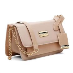 Imagem de Bolsa Carteira Feminina Transversal Correntes Moderna Casual Nude