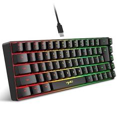 Imagem de Hosioe V200 Wired K68 RGB Streamer Mini Teclado para jogos Teclado de membrana sem conflito de 19 teclas, mas sensação mecânica para jogos/escritório