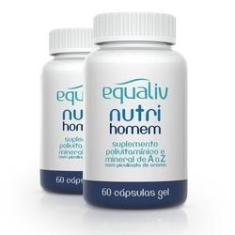 Imagem de Kit 2 Nutri Homem Polivitamínico de A a Z Equaliv 60 cápsulas gel