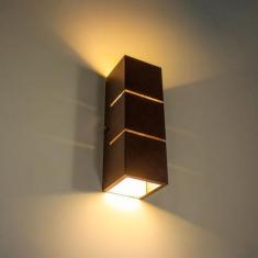 Imagem de Arandela Focos Fachos Frisos 30cm P/ 2 Lâmpadas E27 - MARROM St1286