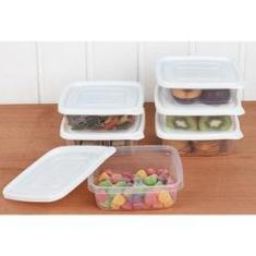 Imagem de Conjunto 6 Potes Quadrado 600ml Leve 6 e Pague 5 São Bernardo