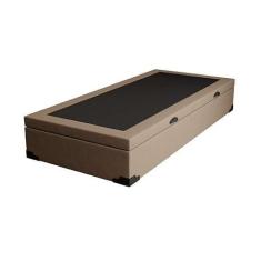 Imagem de Base para Cama Box Solteiro Martin Premium com Baú Linho (47x88x188 cm) Bege