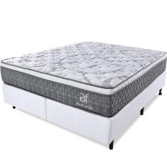 Imagem de Cama Box King Colchão Mola Ensacada e Pillow top de Espuma Viscoelástico 193x203x63cm Smart Spring - bf Colchões